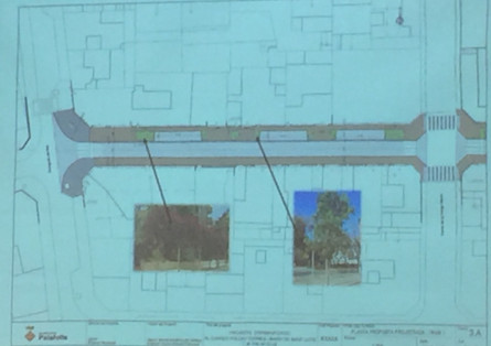 Imatge de la presentació al ple del projecte inicial de remodelació del carrer